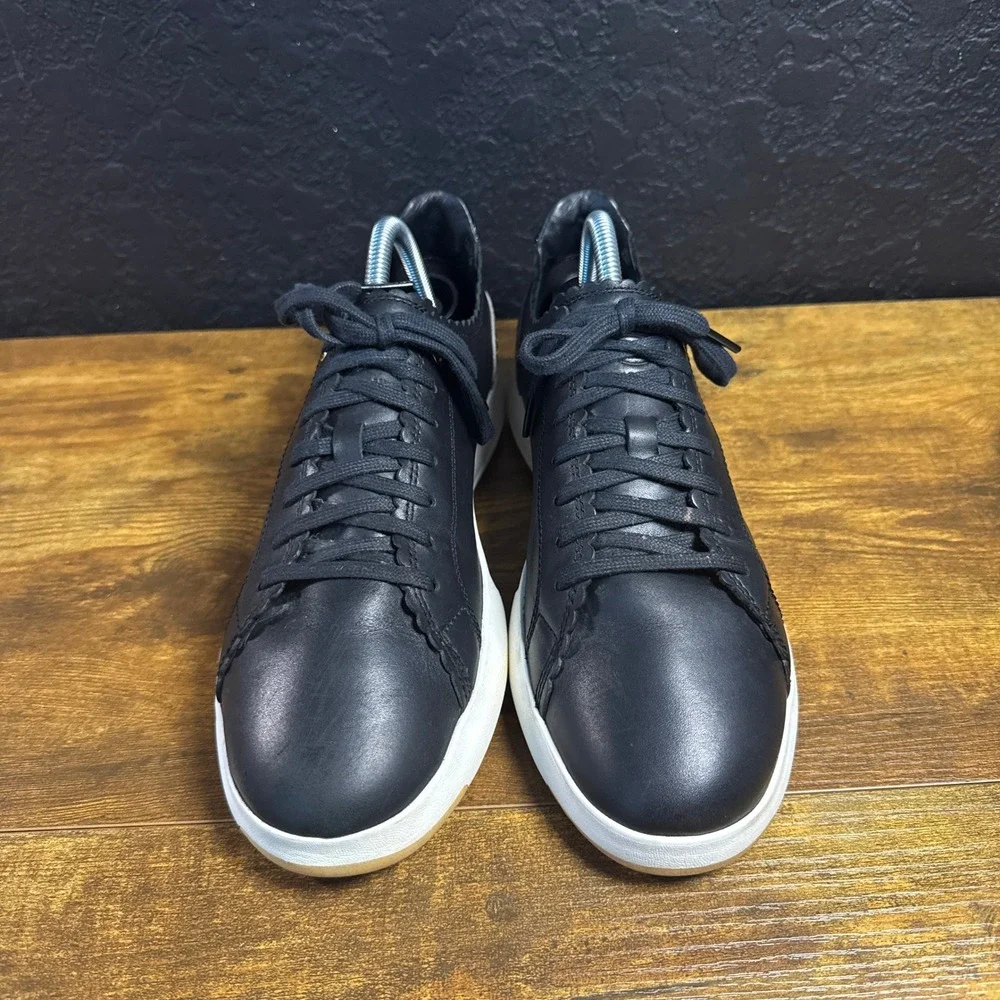 Cole Haan Grand Crosscourt Scallop W20673 Black Leather Sneaker Women 10B